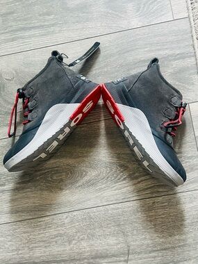 Sorel Gray & Red Suede Winter & Rain Boots | Lace-Up Style